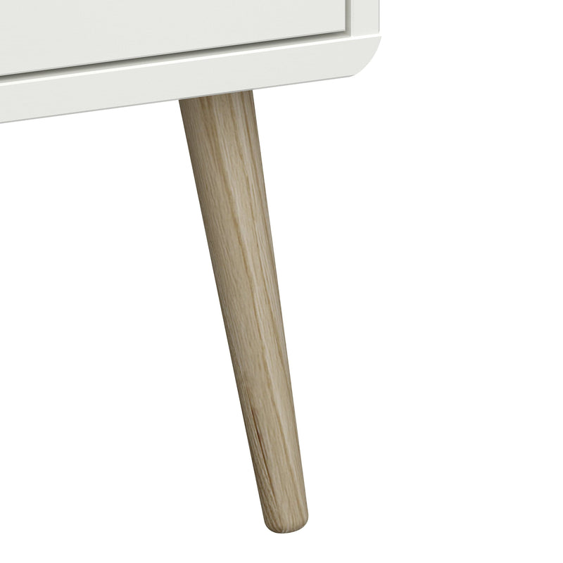 FTG Chest Of Drawers Softline 4 + 4 Wide Chest Off White Bed Kings