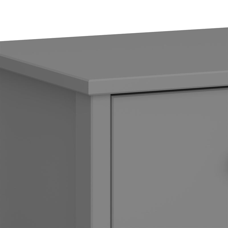 FTG Chest Of Drawers Tromso 3 + 3 Wide Chest Grey Bed Kings