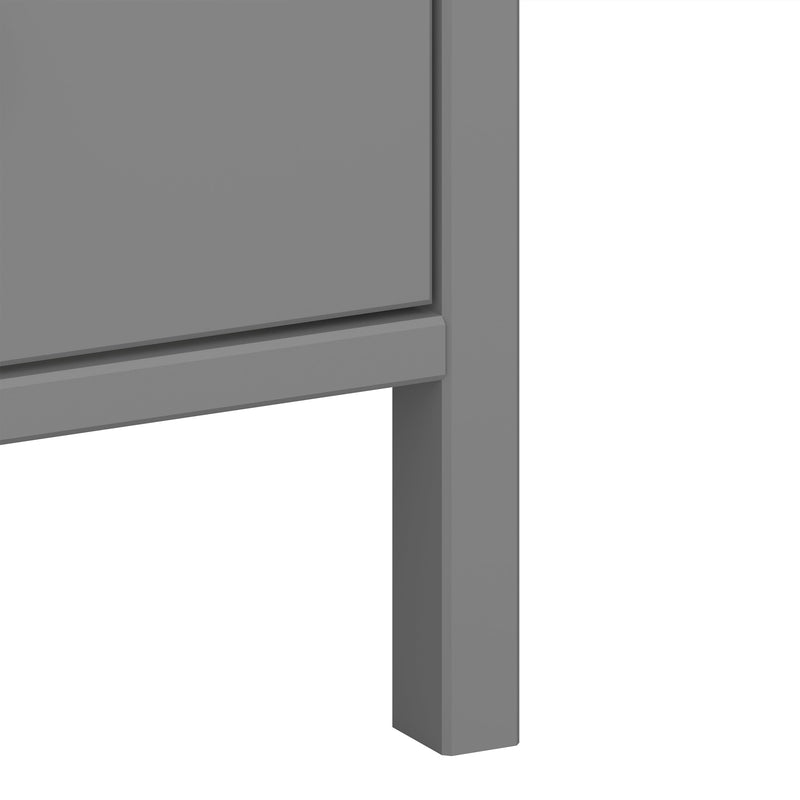 FTG Chest Of Drawers Tromso 3 + 3 Wide Chest Grey Bed Kings