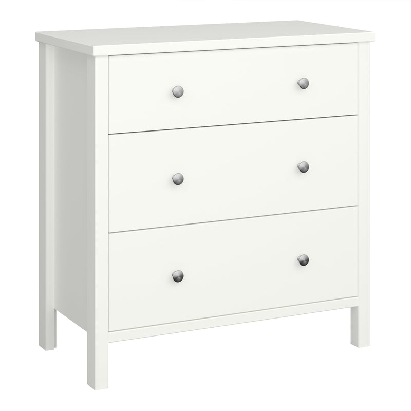 FTG Chest Of Drawers Tromso 3 Drawer Chest Off White Bed Kings
