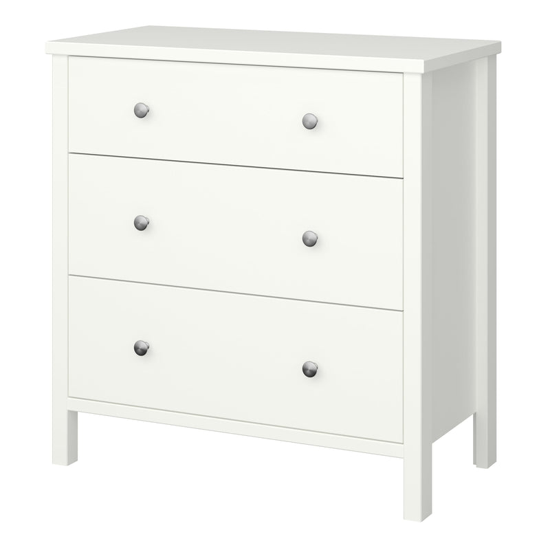FTG Chest Of Drawers Tromso 3 Drawer Chest Off White Bed Kings