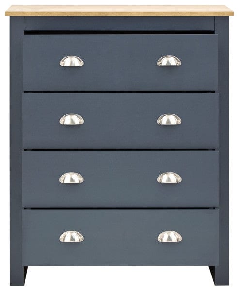 GFW Chest Of Drawers Lancaster 4 Drawer Chest Slate Blue Bed Kings