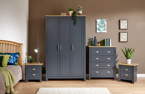 GFW Chest Of Drawers Lancaster 4 Drawer Chest Slate Blue Bed Kings