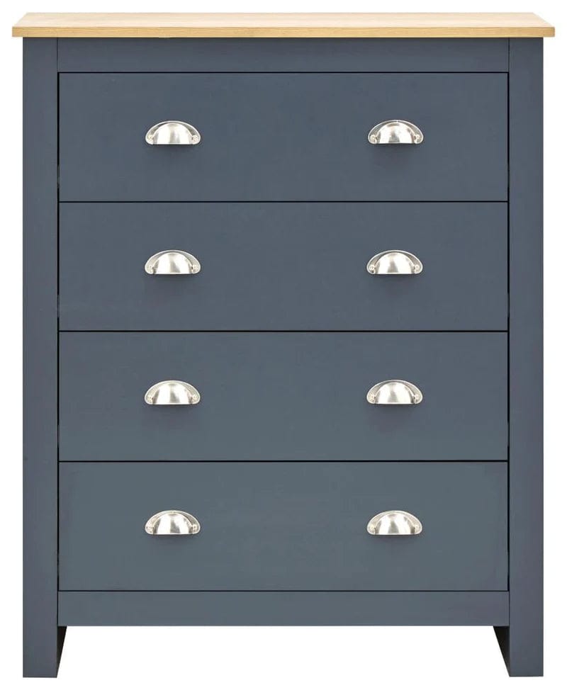 GFW Chest Of Drawers Lancaster 4 Drawer Chest Slate Blue Bed Kings