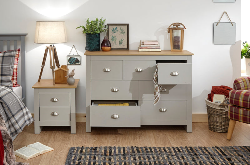 GFW Chest Of Drawers Lancaster Merchants Chest Grey Bed Kings