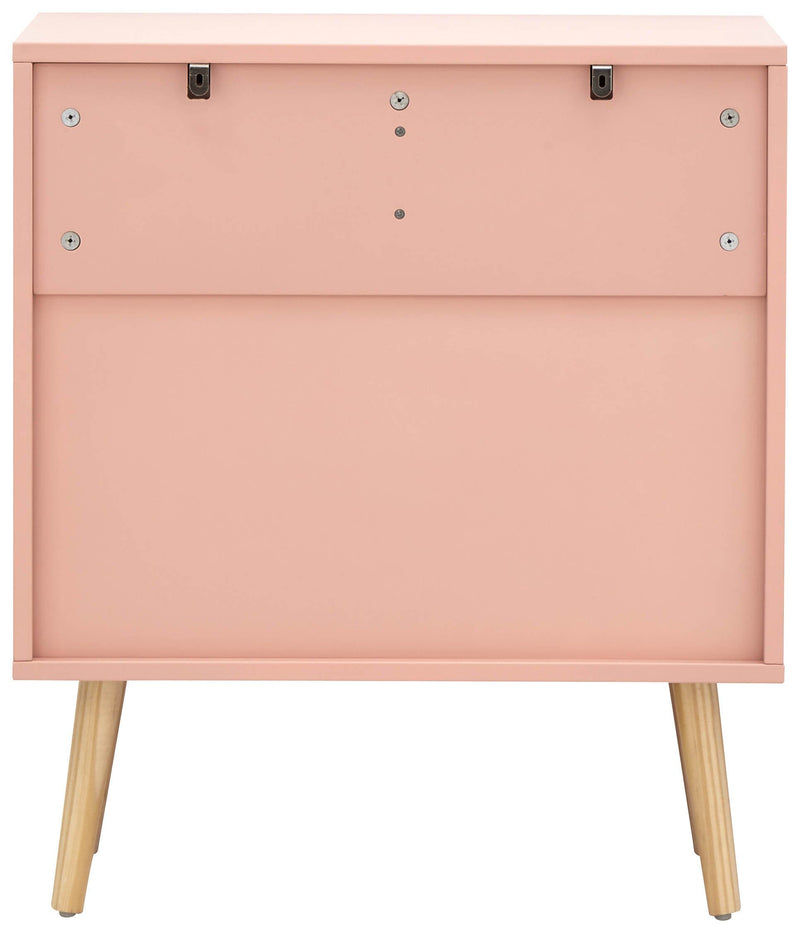 GFW Chest of Drawers Nyborg 2+2 Drawer Chest Dark Coral Pink Bed Kings