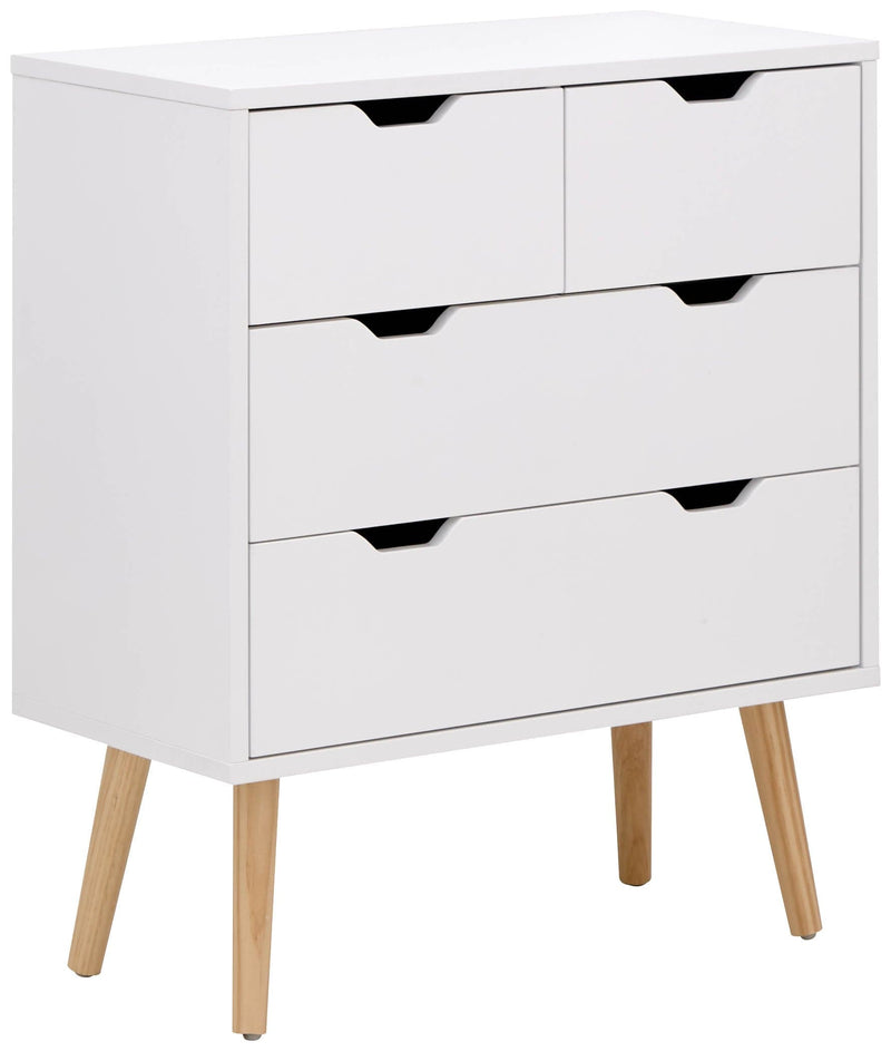 GFW Chest Of Drawers Nyborg 2+2 Drawer Chest White Bed Kings