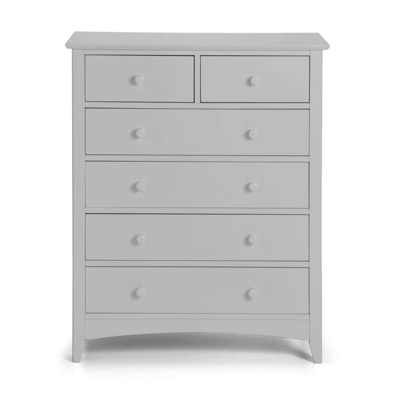 Julian Bowen Chest Of Drawers Cameo 4+2 Chest - Dove Grey Bed Kings