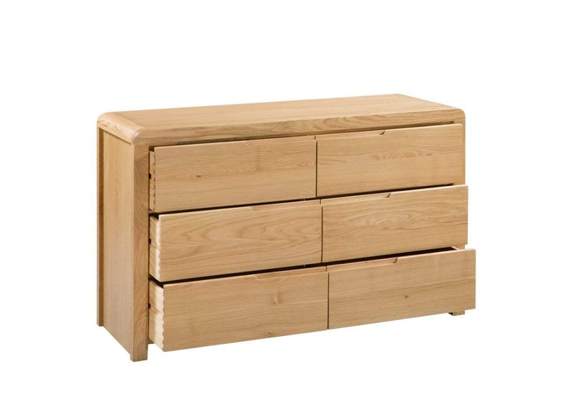 Julian Bowen Chest Of Drawers Curve 6 Drawer Wide Chest Bed Kings