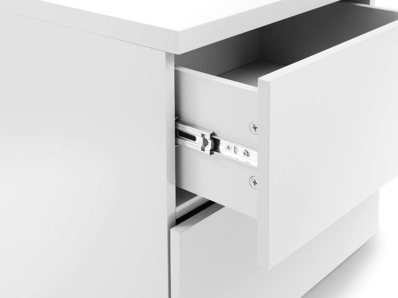 Julian Bowen Chest Of Drawers Monaco 6 Drw Wide Chest - White Gloss Bed Kings