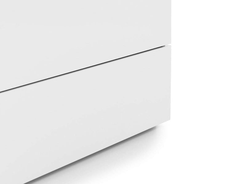 Julian Bowen Chest Of Drawers Monaco 6 Drw Wide Chest - White Gloss Bed Kings