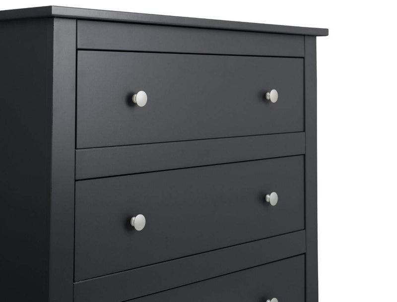 Julian Bowen Chest Of Drawers Radley 4 Drawer Chest - Anthracite Bed Kings
