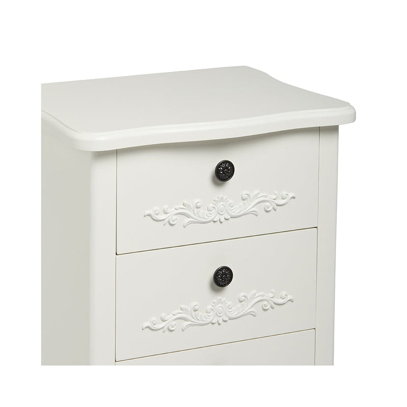 LPD Chest Of Drawers Antoinette 3 Drawer Chest White Bed Kings