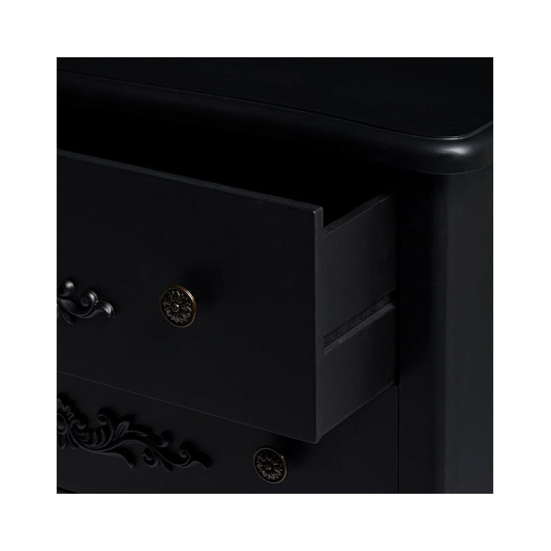 LPD Chest Of Drawers Antoinette 4 Drawer Chest Black Bed Kings