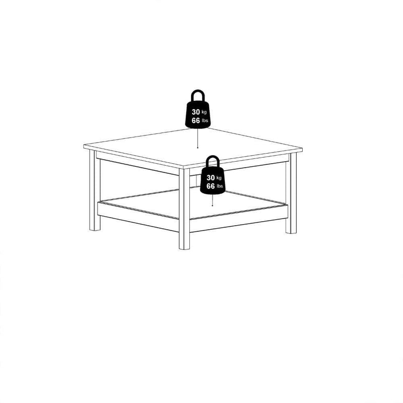 FTG Coffee Table Madrid Coffee Table In White Bed Kings