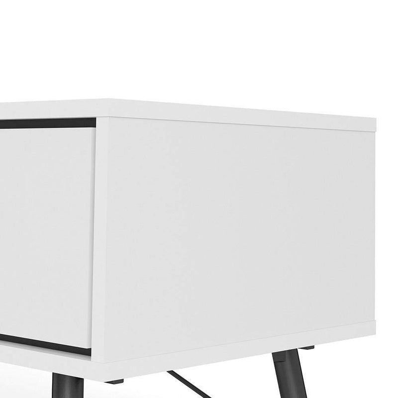FTG Coffee Table Ry - Coffee table with 1 drawer - Matt White Bed Kings