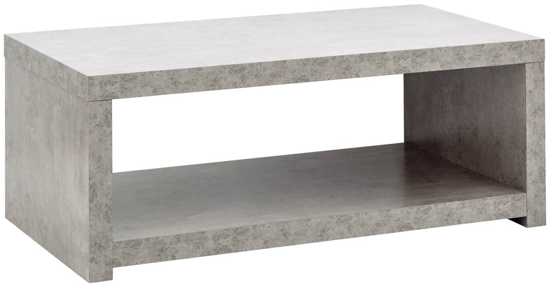 GFW Coffee Table Bloc Coffee Table With Shelf Concrete - GFW Bed Kings