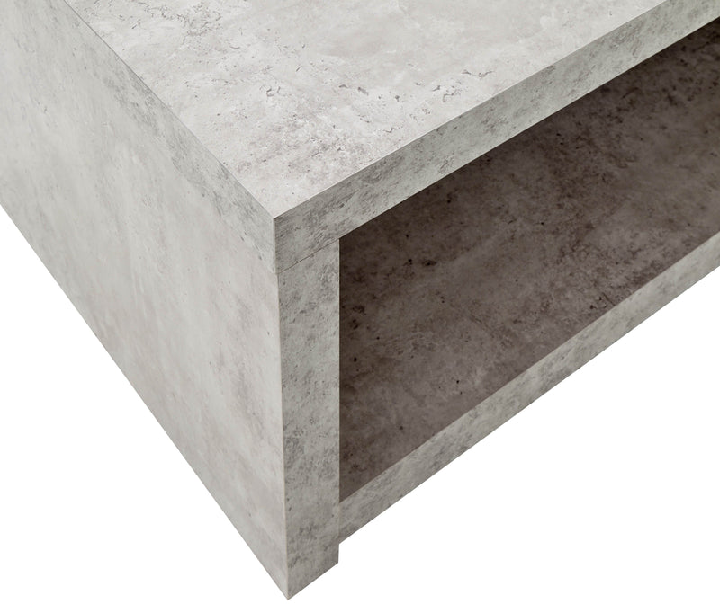 GFW Coffee Table Bloc Coffee Table With Shelf Concrete - GFW Bed Kings