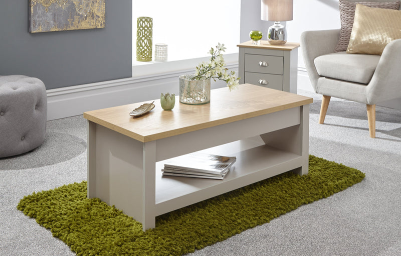 GFW Coffee Table Lancaster Lift Up Coffee Table Grey Bed Kings