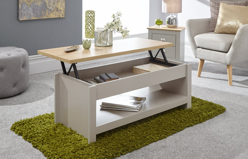 GFW Coffee Table Lancaster Lift Up Coffee Table Grey Bed Kings