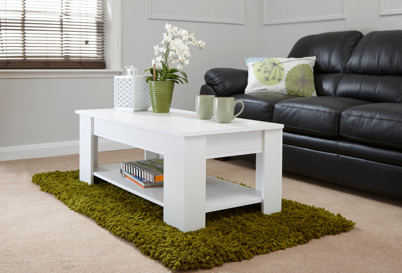 GFW Coffee Table Lift Up Coffee Table White Bed Kings