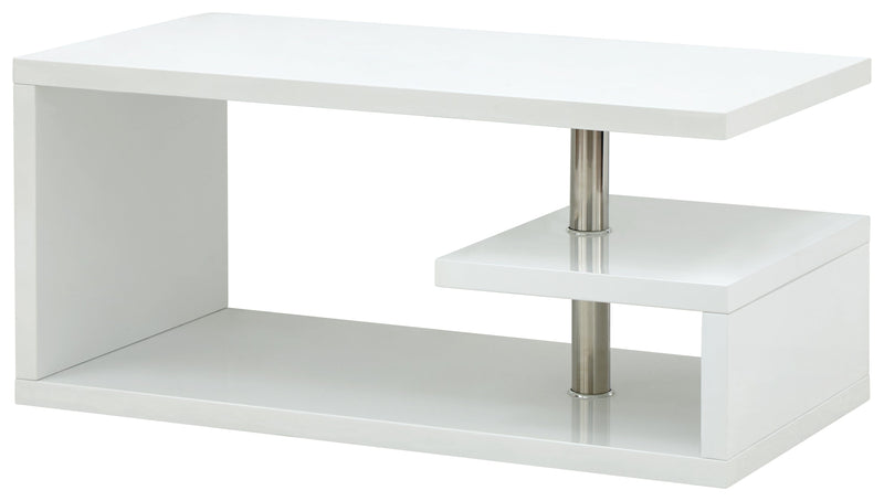 GFW Coffee Table Polar High Gloss Led Coffee Table White Bed Kings