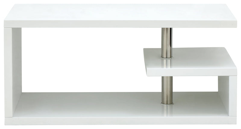 GFW Coffee Table Polar High Gloss Led Coffee Table White Bed Kings