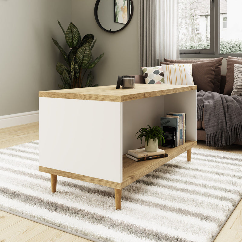 GFW Coffee Table Presto Coffee Table Vienna Oak/White Bed Kings