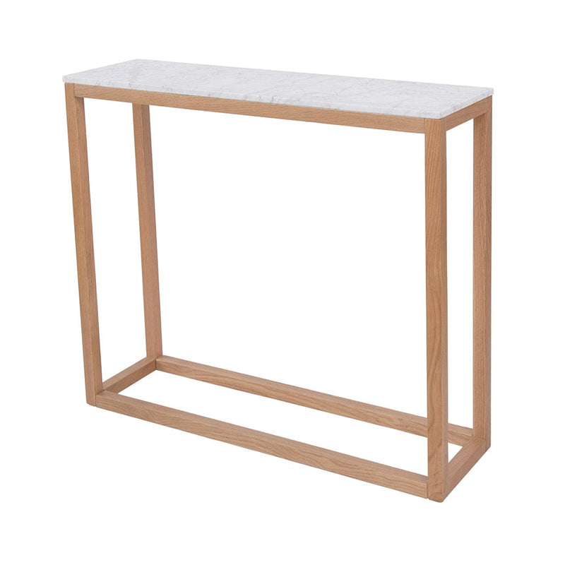 LPD Console Table Harlow Console Table Oak-White Marble Top Bed Kings