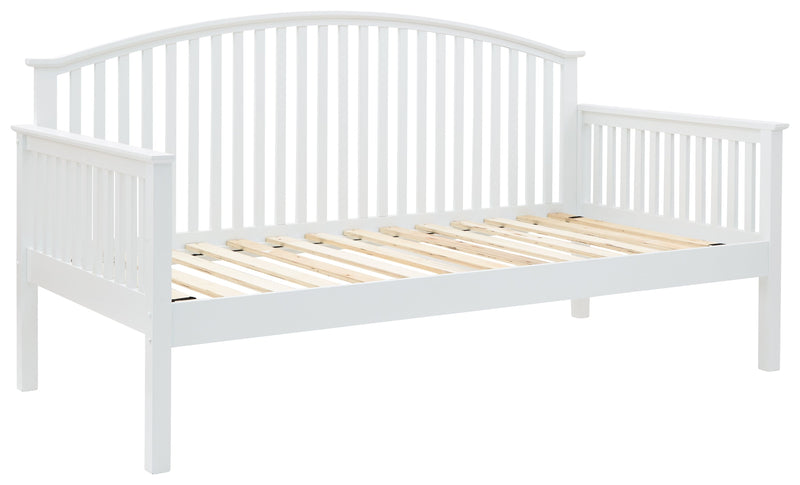 GFW Day Bed Single 90cm 3ft Madrid Wooden Day Bed Only White Bed Kings