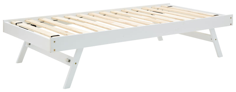 GFW Day Bed Trundle Single 90cm 3ft Madrid Wooden Trundle Only White Bed Kings