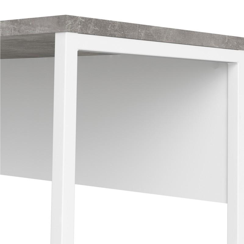FTG Desk Function Plus Corner Desk 2 Drawers in White and Grey Bed Kings