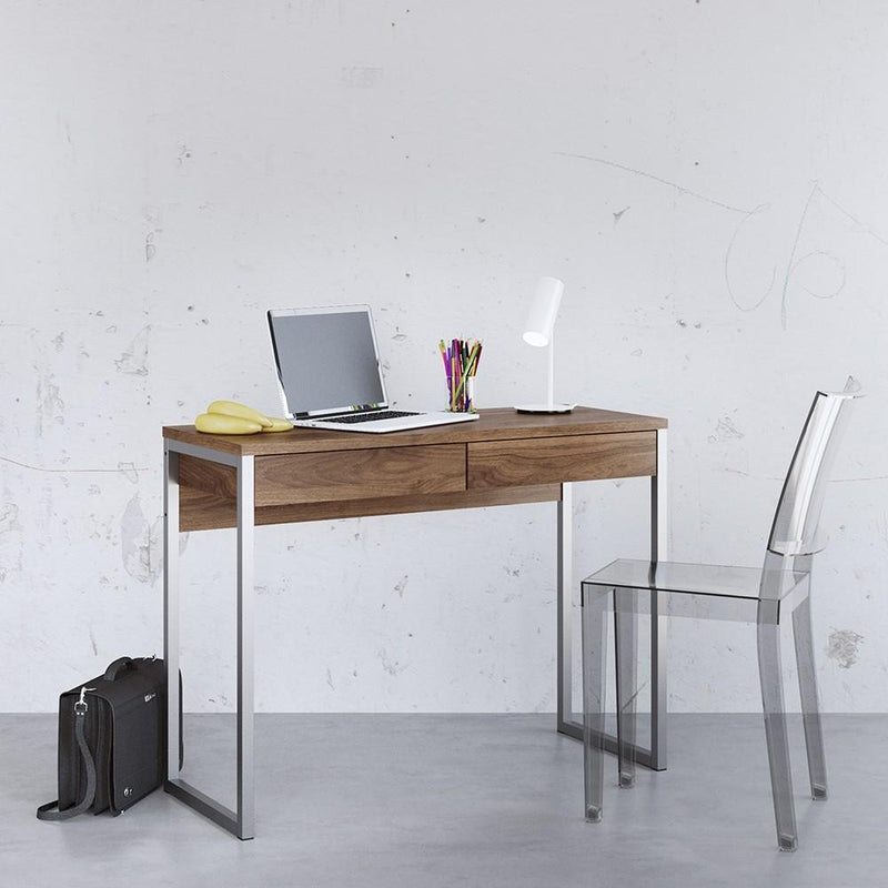 FTG Desk Function Plus - Desk 2 Drawers in Walnut Bed Kings
