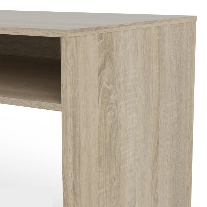 FTG Desk Function Plus Desk multi-functional Desk with Drawer and 1 Door in White and Oak Bed Kings
