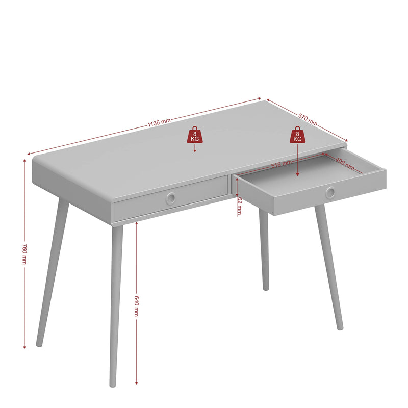 FTG Desk Softline Standard Desk Grey Bed Kings