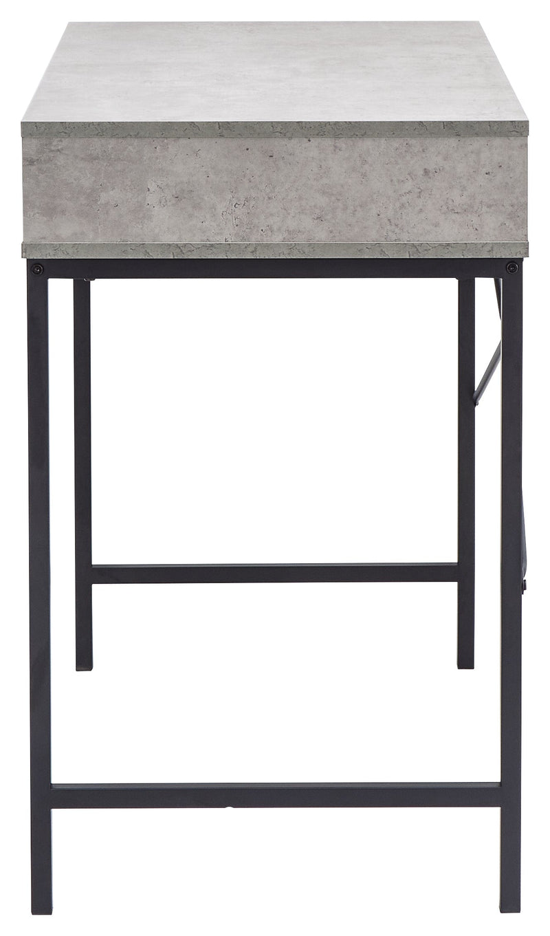 GFW Desk Telford Computer Desk Concrete & Black Bed Kings