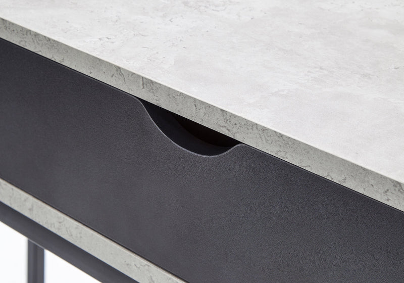 GFW Desk Telford Computer Desk Concrete & Black Bed Kings