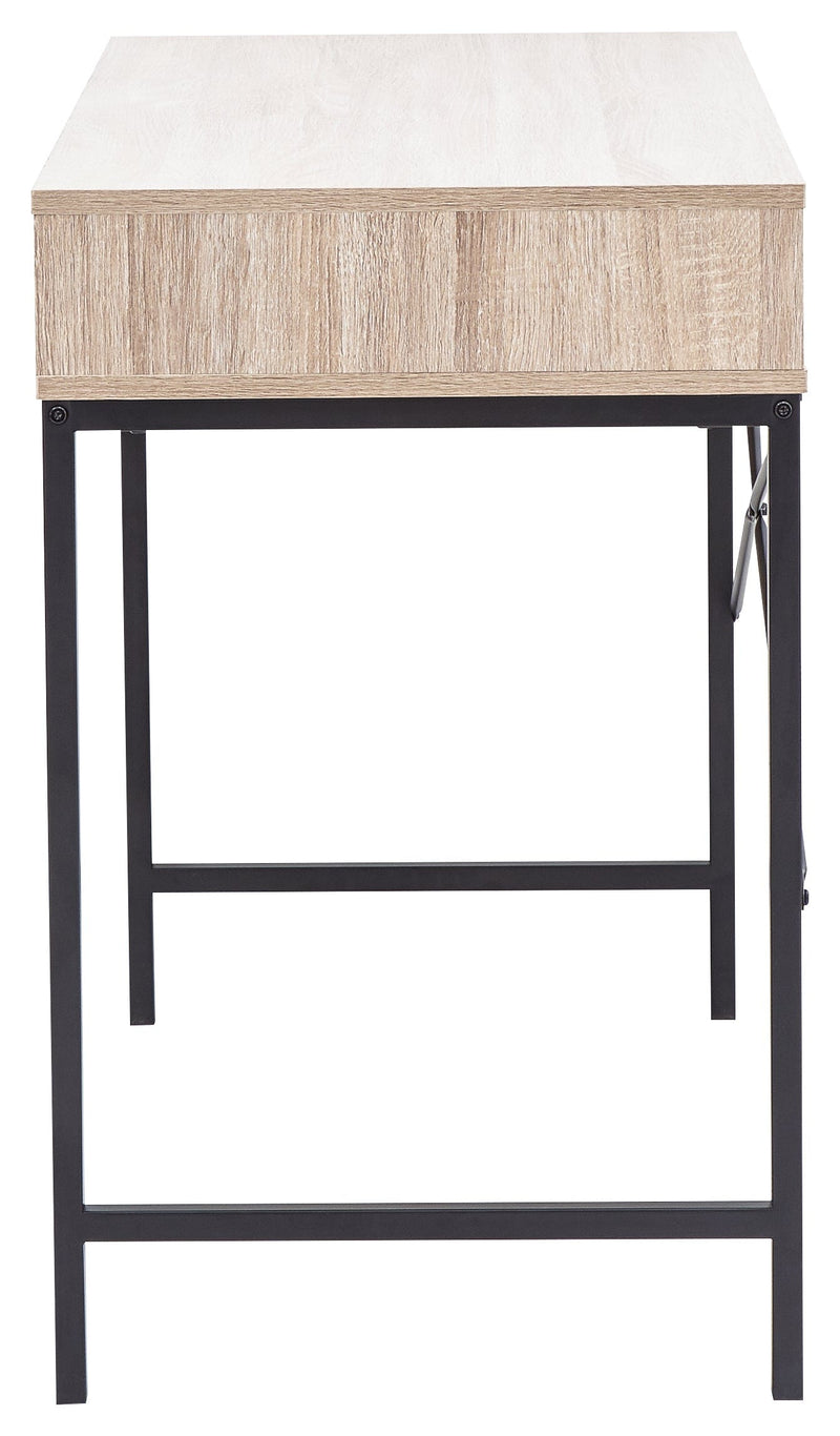 GFW Desk Telford Computer Desk Light Oak & Grey Bed Kings