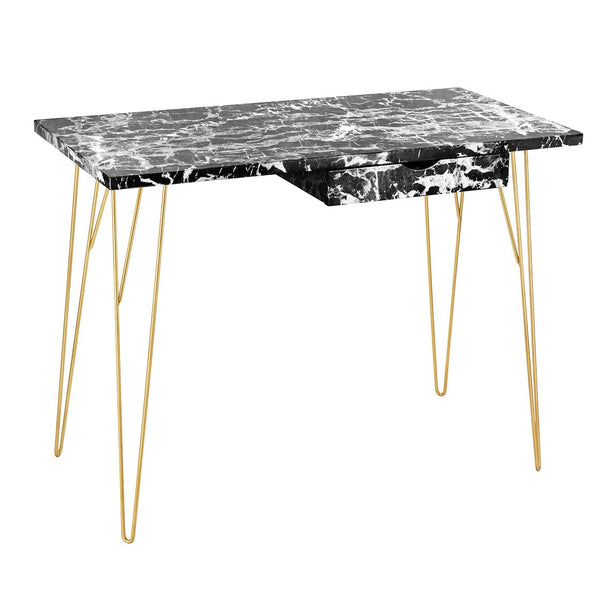 LPD Desk Fusion Desk Black Marble - From LPD Bed Kings