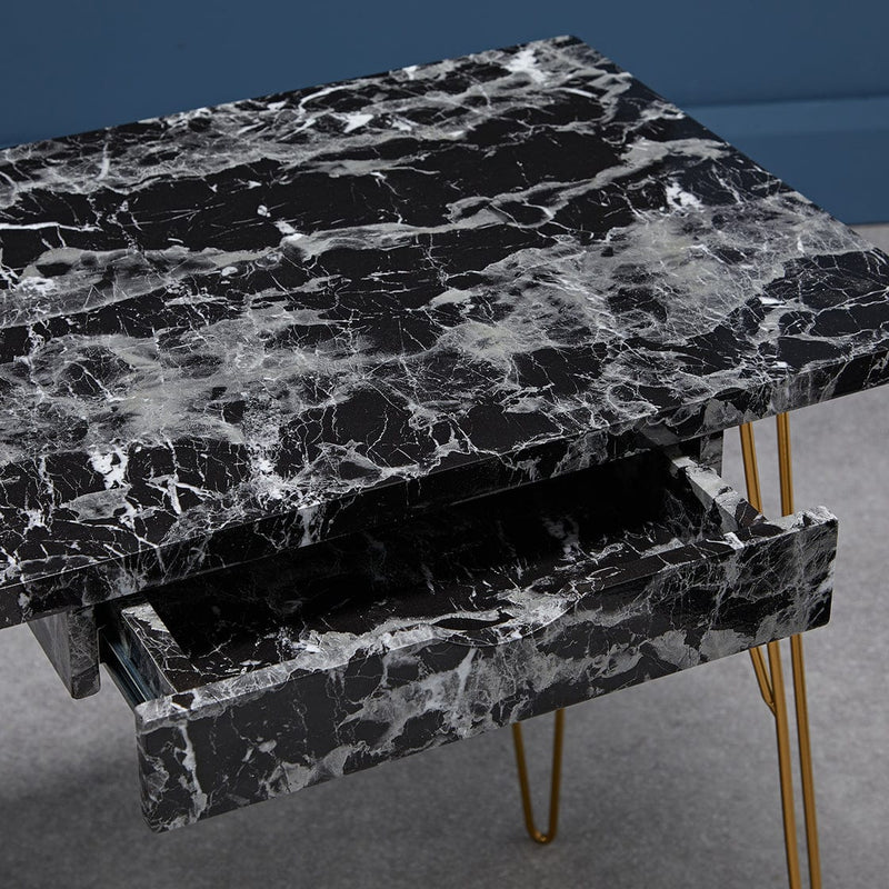 LPD Desk Fusion Desk Black Marble - From LPD Bed Kings