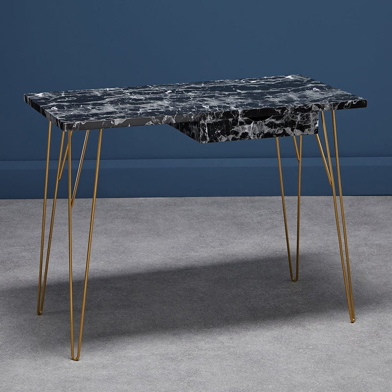 LPD Desk Fusion Desk Black Marble - From LPD Bed Kings