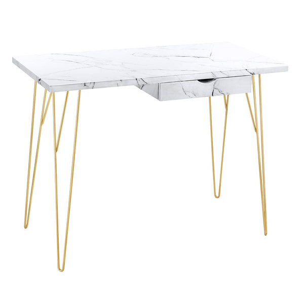 LPD Desk Fusion Desk White Marble - From LPD Bed Kings