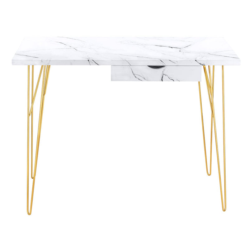 LPD Desk Fusion Desk White Marble - From LPD Bed Kings