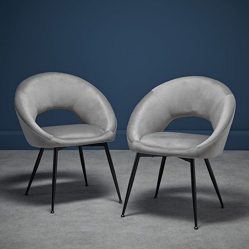 LPD Dining Chair Lulu Dining Chair Grey (Pack of 2) - From LPD Bed Kings