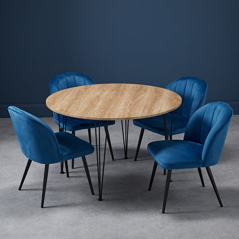 LPD Dining Chair Orla Dining Chair Blue (Pack of 2) - From LPD Bed Kings