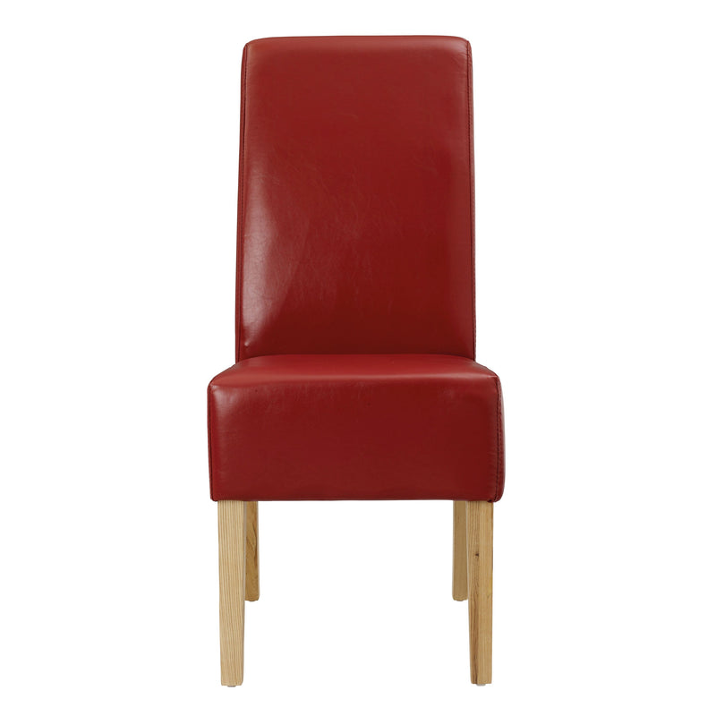 LPD Dining Chair Padstow Chair Red (Pack of 2 ) Bed Kings