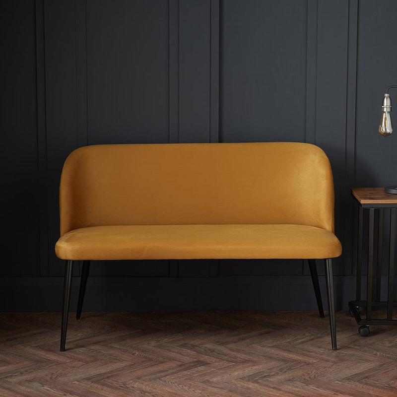 LPD Dining Chair Zara Dining Bench Mustard - From LPD Bed Kings