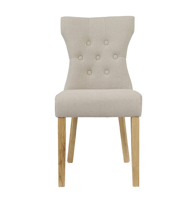 LPD Dining Chairs Naples Dining Chair Beige (Pack of 2) Bed Kings