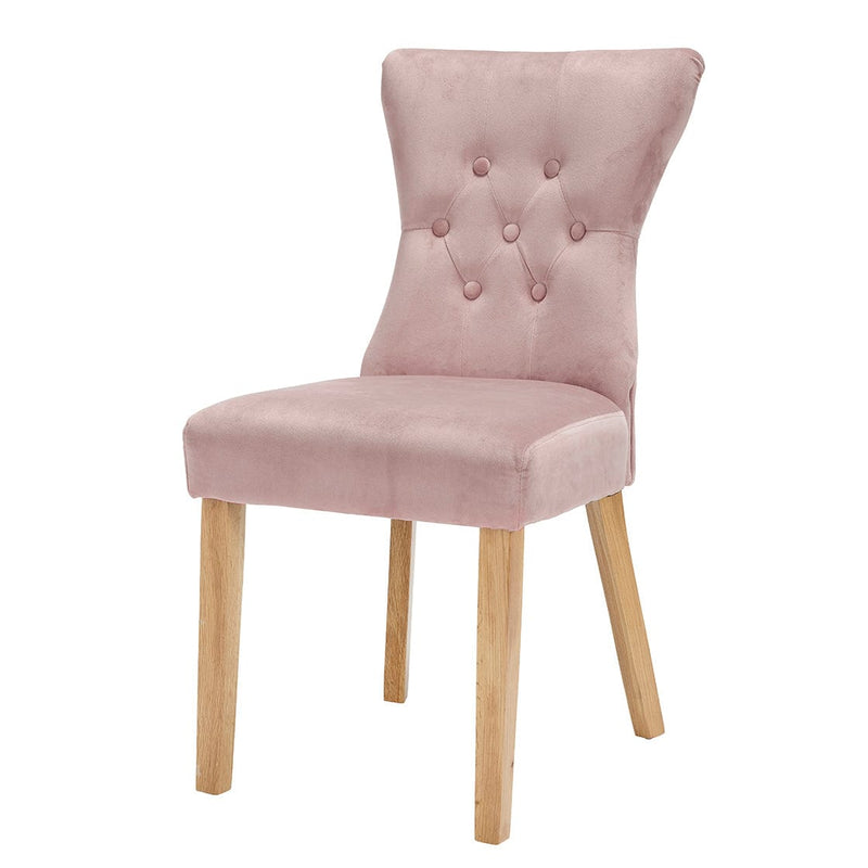 LPD Dining Chairs Naples Dining Chair Blush Pink (Pack of 2) Bed Kings