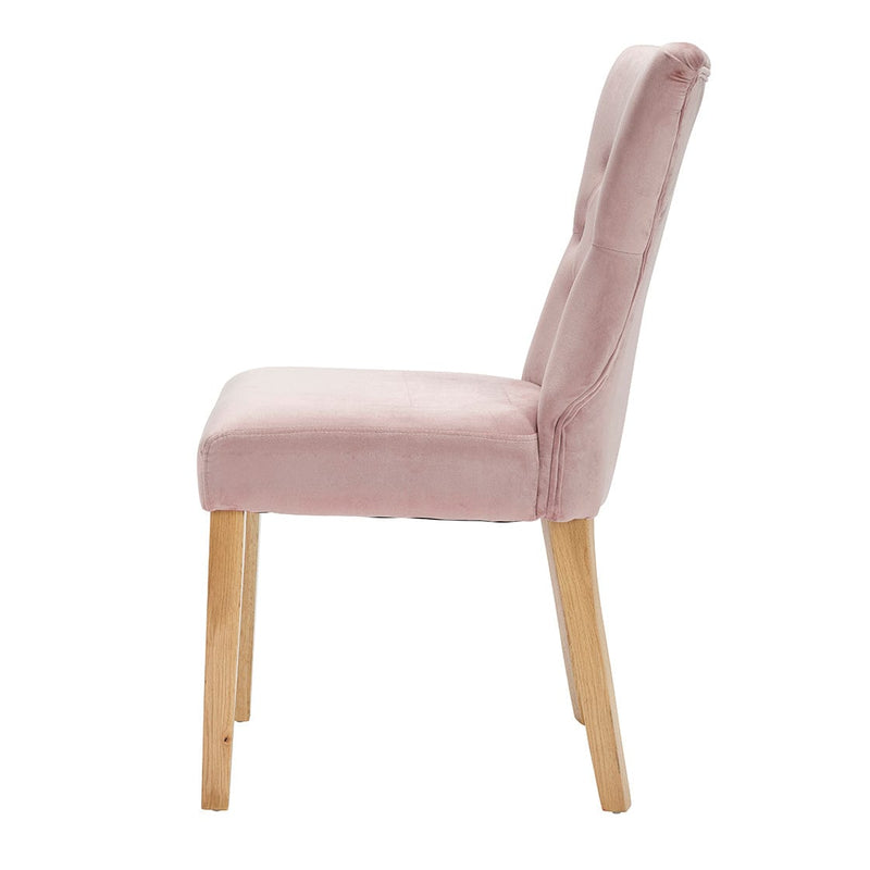 LPD Dining Chairs Naples Dining Chair Blush Pink (Pack of 2) Bed Kings